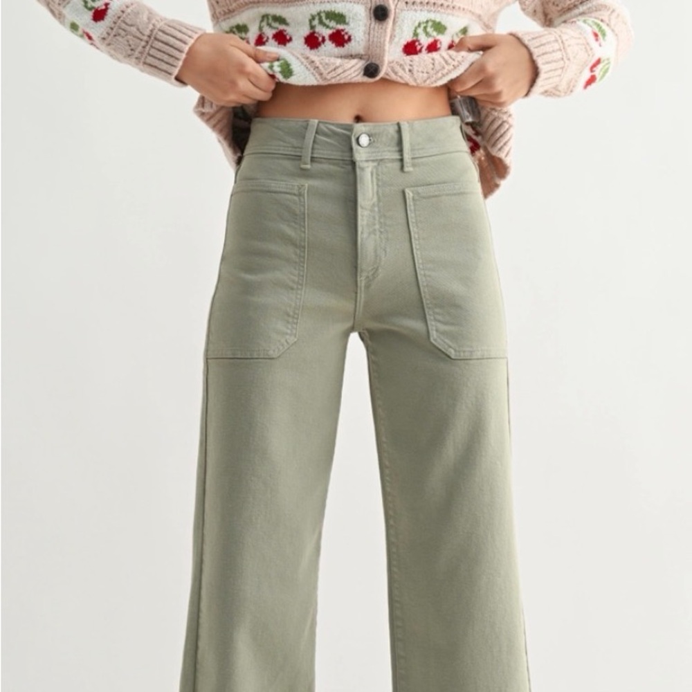 Just Black Denim Women's Sage Green High-Waisted Jeans